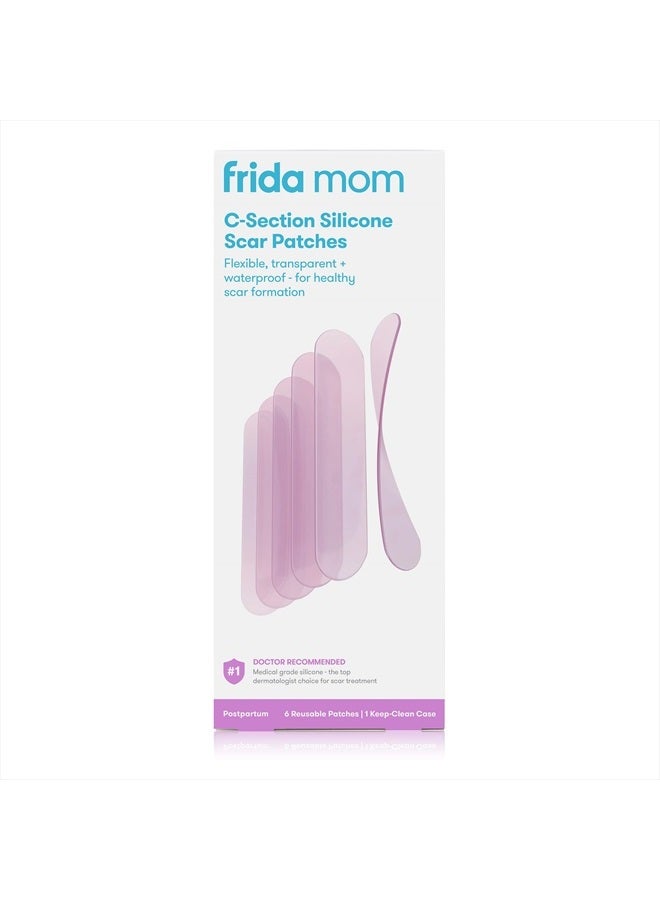 Frida Mom C-Section Silicone Scar Patches Reusable Medical Grade Treatment Great for Keloid Scars 6 8" Long with Case and Pouch Included - Image 1