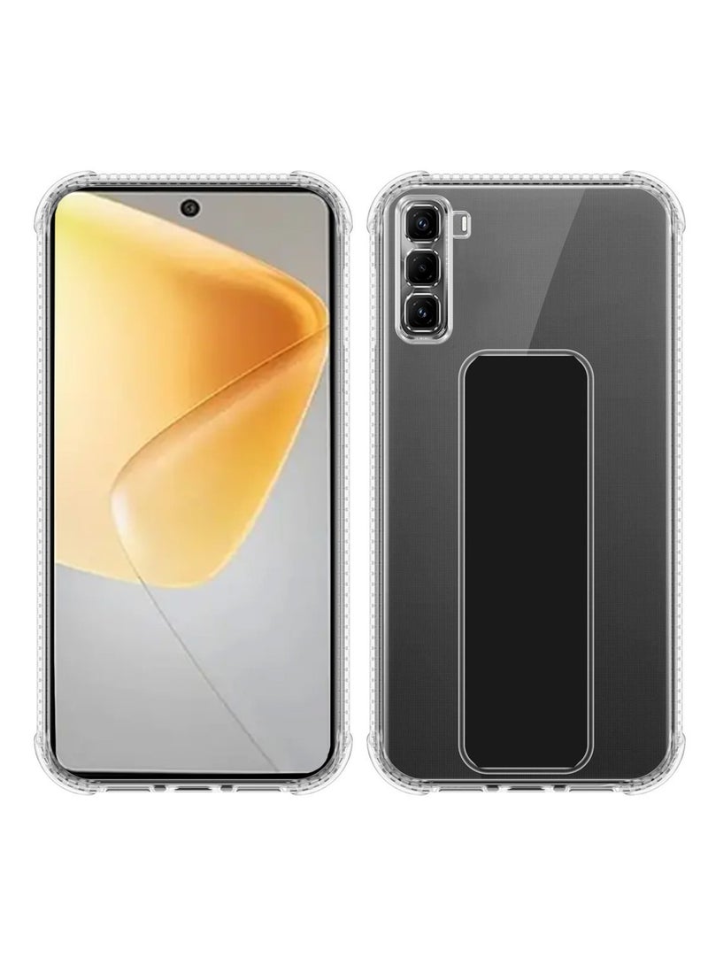 Techie غطاء حماية يدوي مغناطيسي مضاد للصدمات مع قاعدة قابلة للطي لهاتف Infinix Hot 50 - أسود - Image 5