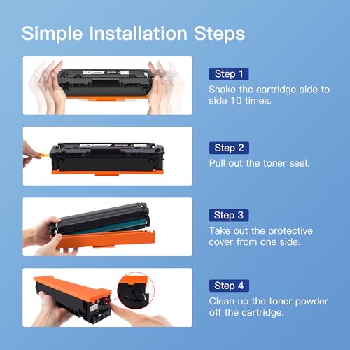 GPC Image Compatible Toner Cartridge Replacement for HP 202X 202A CF500X CF500A Compatible with Laserjet Pro MFP M281fdw M254dw M281cdw M281 M281dw Printer Tray(2 Pack ，Black) - Image 4