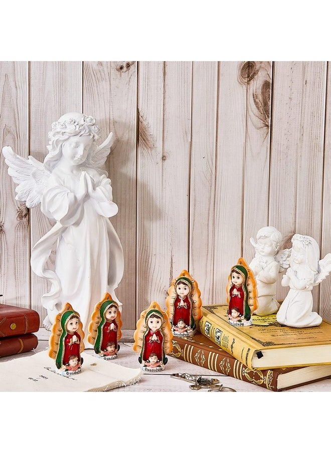 Taiyin Taiyin Our Lady of Guadalupe Statues Virgen De Guadalupe Baby Figurine Resin De Bautizo Party Favors Small Baptism Favors Religious Keepsake for Guests Religious Parties(16 Pcs)  - Image 4