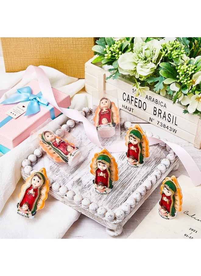 Taiyin Taiyin Our Lady of Guadalupe Statues Virgen De Guadalupe Baby Figurine Resin De Bautizo Party Favors Small Baptism Favors Religious Keepsake for Guests Religious Parties(16 Pcs)  - Image 5