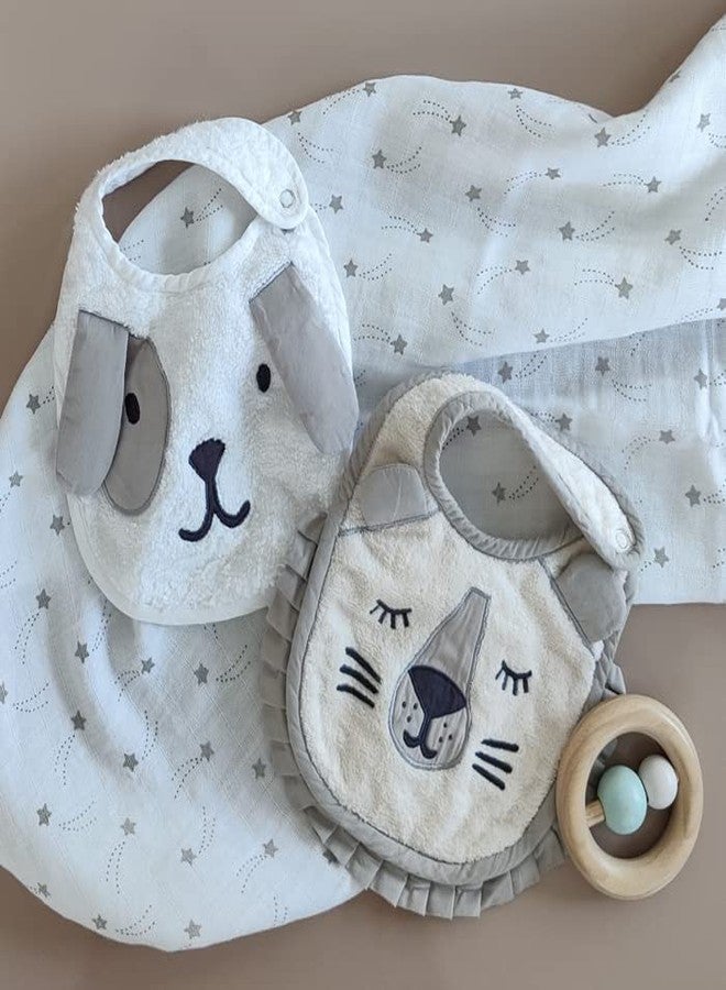 Masilo 100% Soft Towelling Cotton Burping Cloth & Bib for Newborn Baby-Absorbent & Soft Bib for Babies, (1 x Burp Cloth) - Lion - Image 2