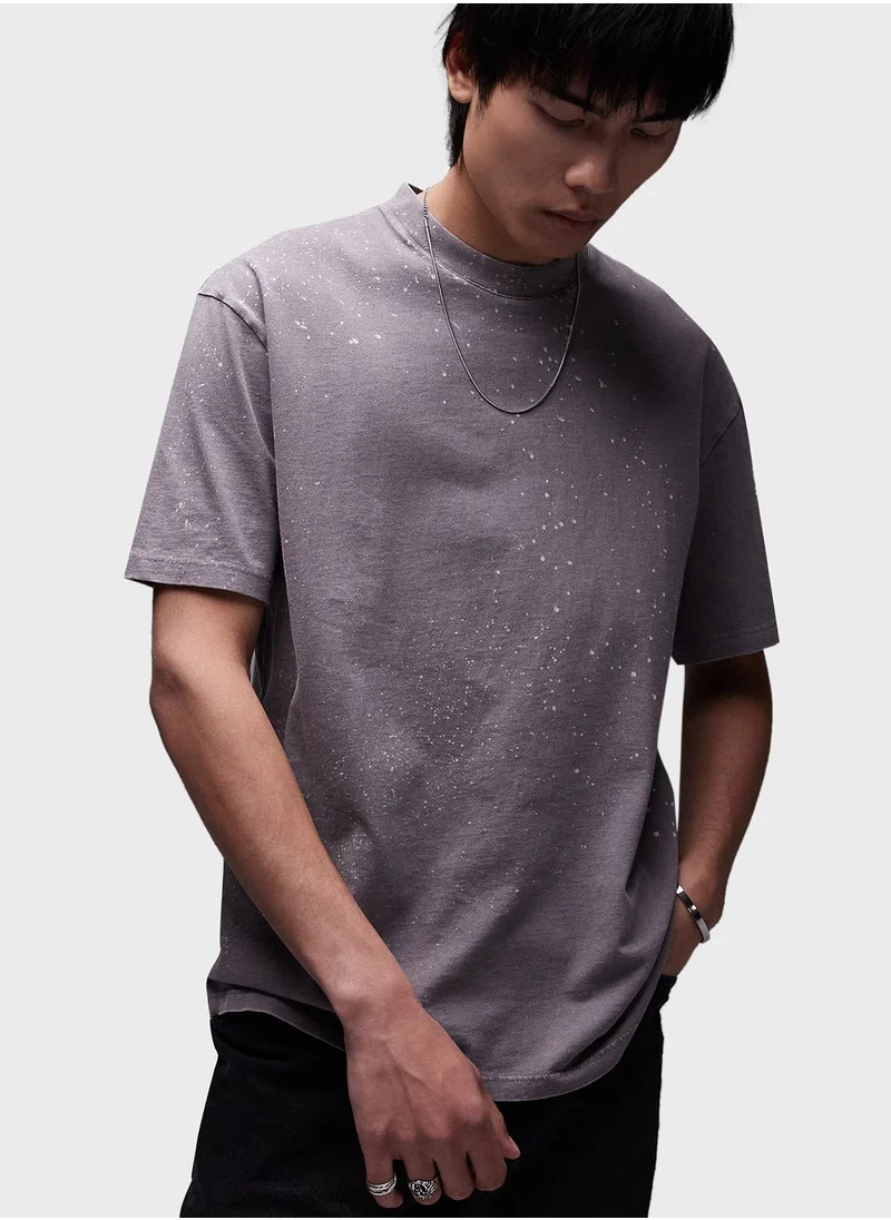 TOPMAN Oversized Crew Neck T-Shirt