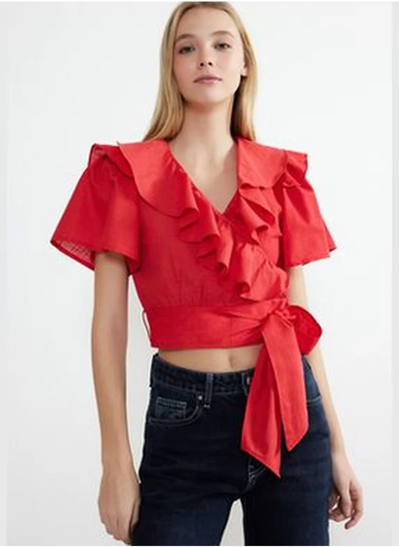 trendyol Red Blouse