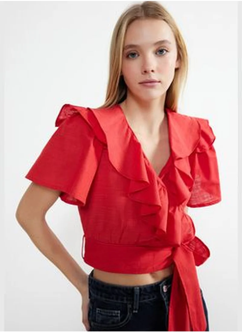 trendyol Red Blouse