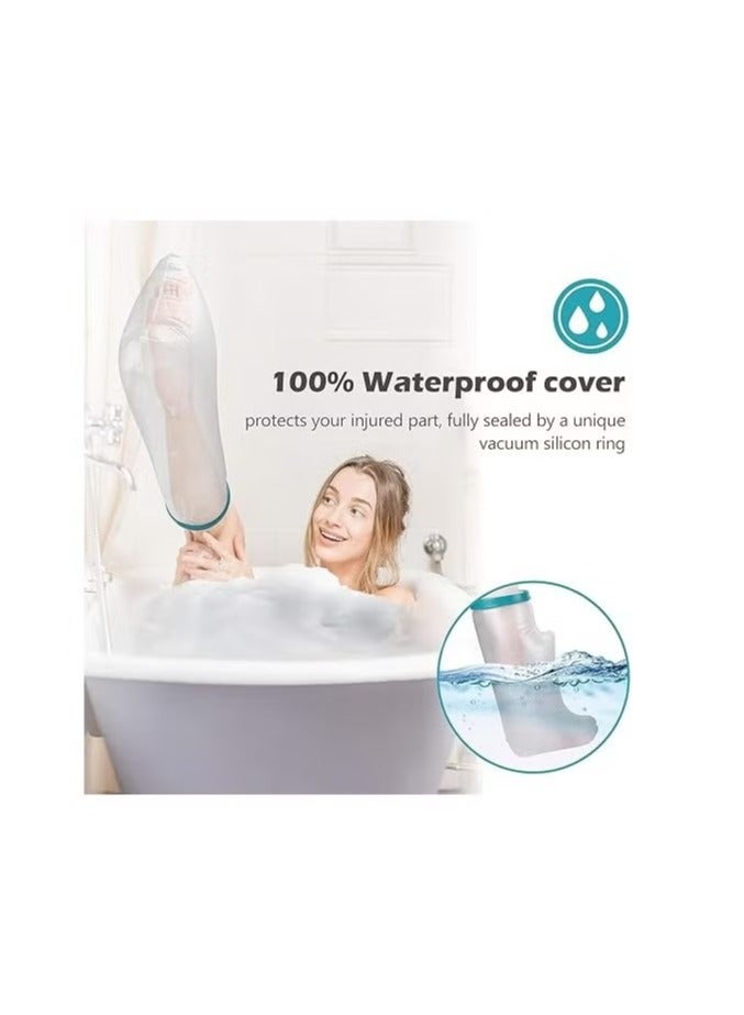 Unewshi Adult Leg Cast Cover, Waterproof Cast Wound Protector for Shower Bath, Reusable Bandage Dressing Protective Sleeve Bag for Broken Surgery Leg, Foot, Ankle Wound and Burns - Image 3
