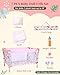 BABESIDE 8PCS Baby Doll Crib for 18 Dolls Baby Doll Bed with Storage Bag and Bedding Accessories Toy Crib Doll Furniture for Girls Age 3Reborn Baby Doll Accessories Gift for Kids Age 3 - Image 4