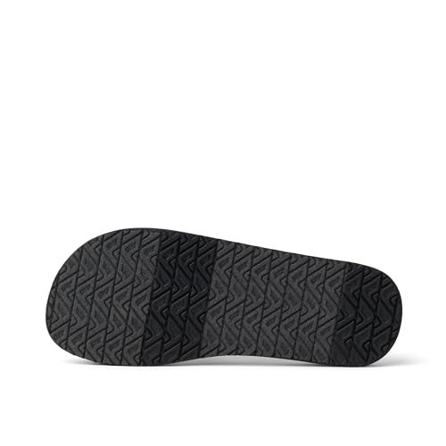 Reef Sandy Womens Beach Flip Flop, Soft Woven Strap Made From 100% Recycled PET, Black/Black, 7 - Image 3
