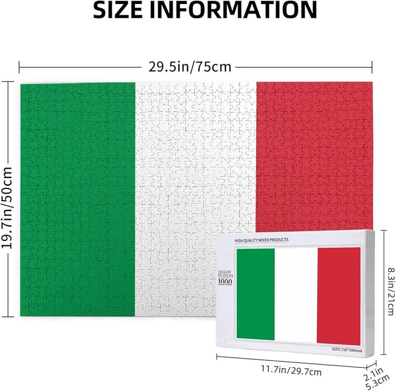 Phayah Italian Flag Jigsaw Puzzle 1000 Pieces For Adults Home Decor 29 5 X 19 7 Inches - Image 4