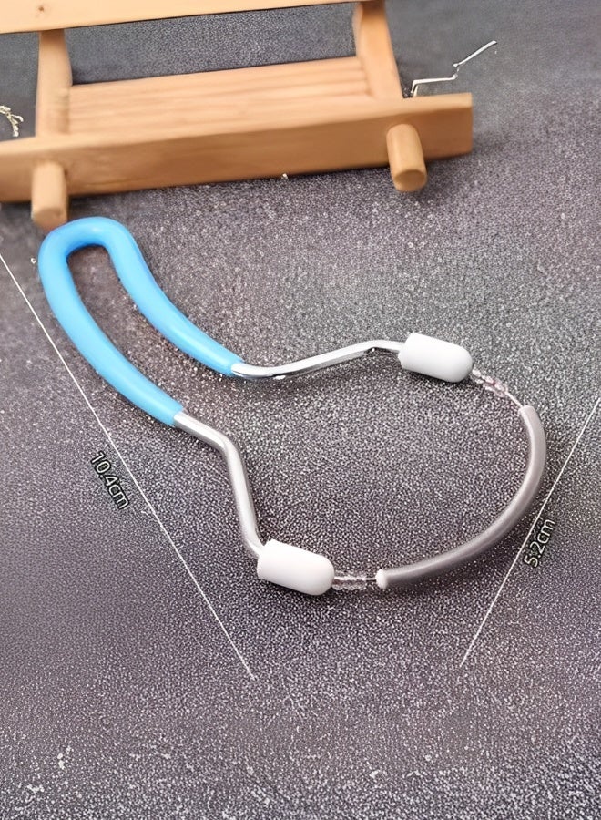 2 Pieces of Spring Facial Hair Remover Manual Face Epilator with Handle Portable Facial Threading Hair Remover Mild Fair Removal Tool for Women Men with Color Blue and Pink - Image 3