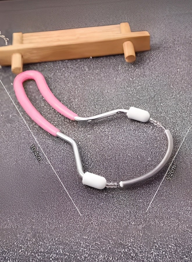 2 Pieces of Spring Facial Hair Remover Manual Face Epilator with Handle Portable Facial Threading Hair Remover Mild Fair Removal Tool for Women Men with Color Blue and Pink - Image 4