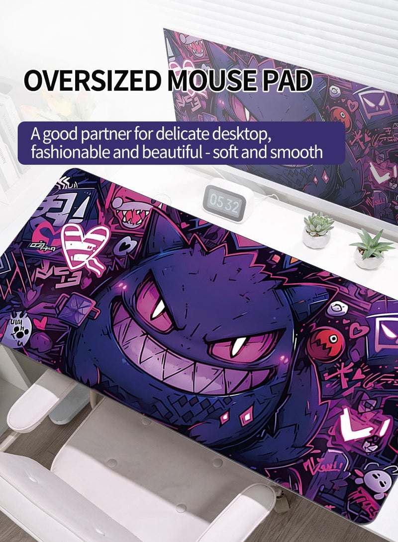 80cm*30cm Anime Mouse Pad, Gaming Mouse Pad, Large Mouse Pad, Extended Keyboard Mouse Pad, Extended Keyboard Mouse Pad with non-slip base and stitched edges - Image 2