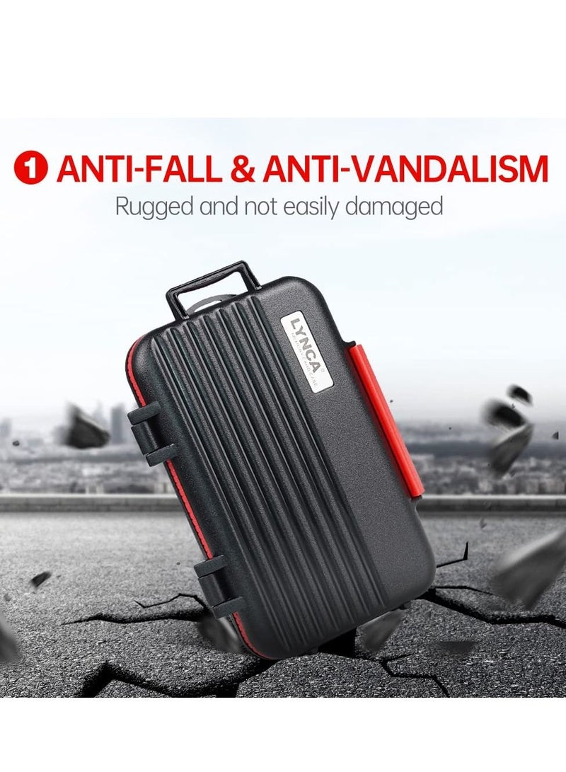 KASTWAVE 24 Slots Professional Memory Card Case, Water-Resistant Anti-Shock Memory Card Wallet for 8 SD 4 CF 12 Micro SD TF Cards - Image 2