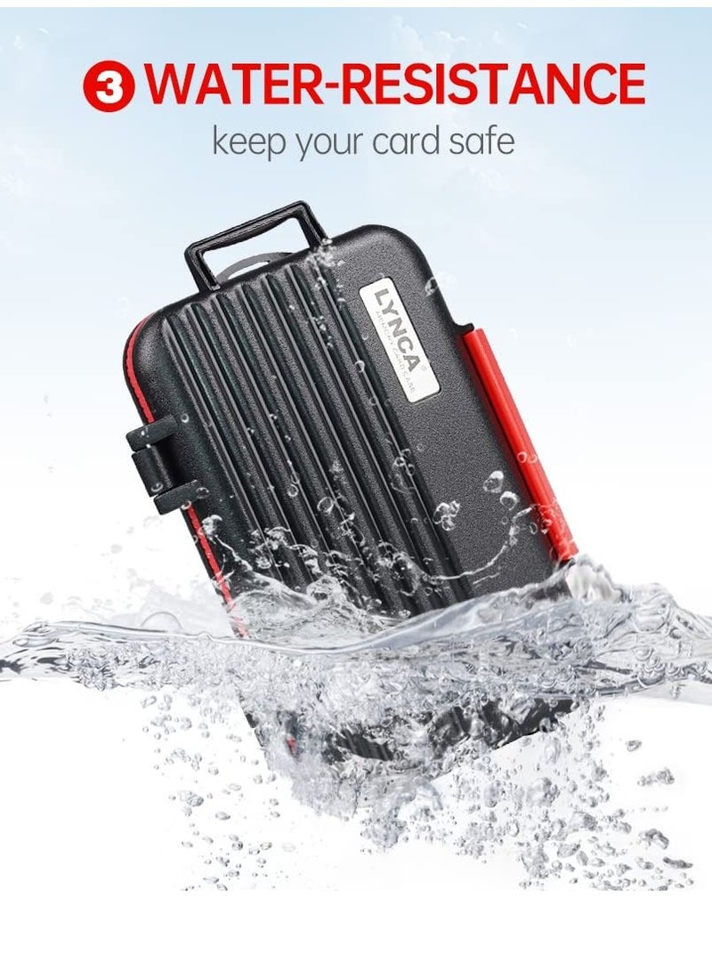 KASTWAVE 24 Slots Professional Memory Card Case, Water-Resistant Anti-Shock Memory Card Wallet for 8 SD 4 CF 12 Micro SD TF Cards - Image 4