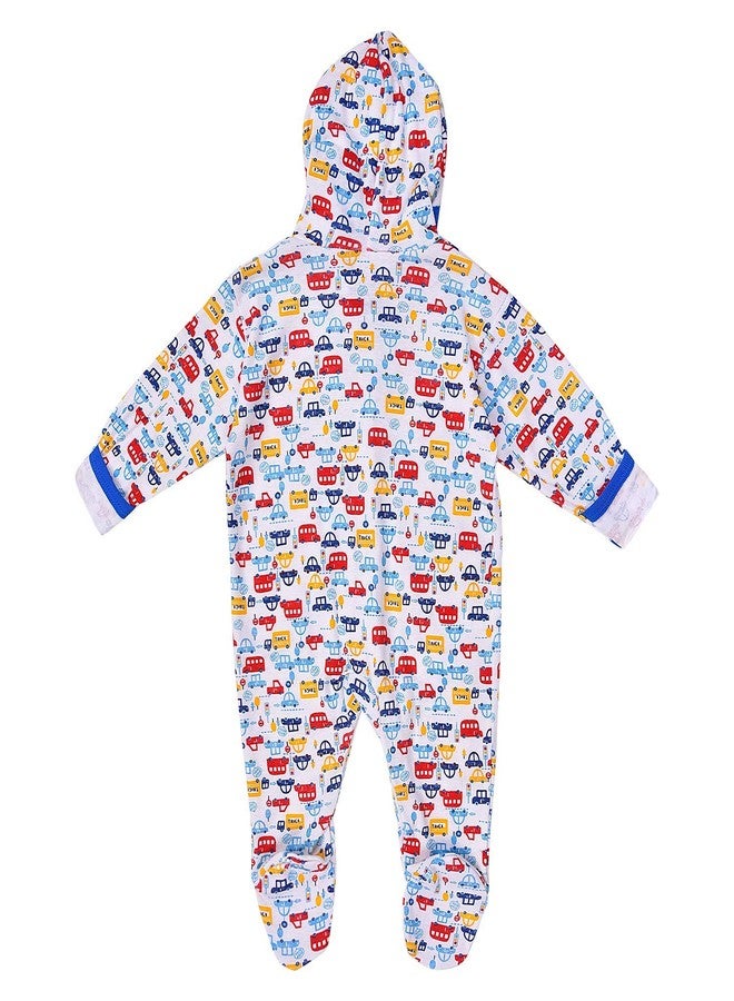 MAGIC TOWN Babyneeds New Born Baby Multi-Color Long Sleeve Cotton Sleep Suit Romper for Boys and Girls Set of 2 - Image 3