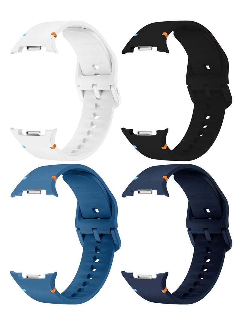4Packs Sport Band for Galaxy Watch 8 40mm 44mm and Watch 8 Classic 46mm, Silicone Replacement Strap, M/L Size - Image 1