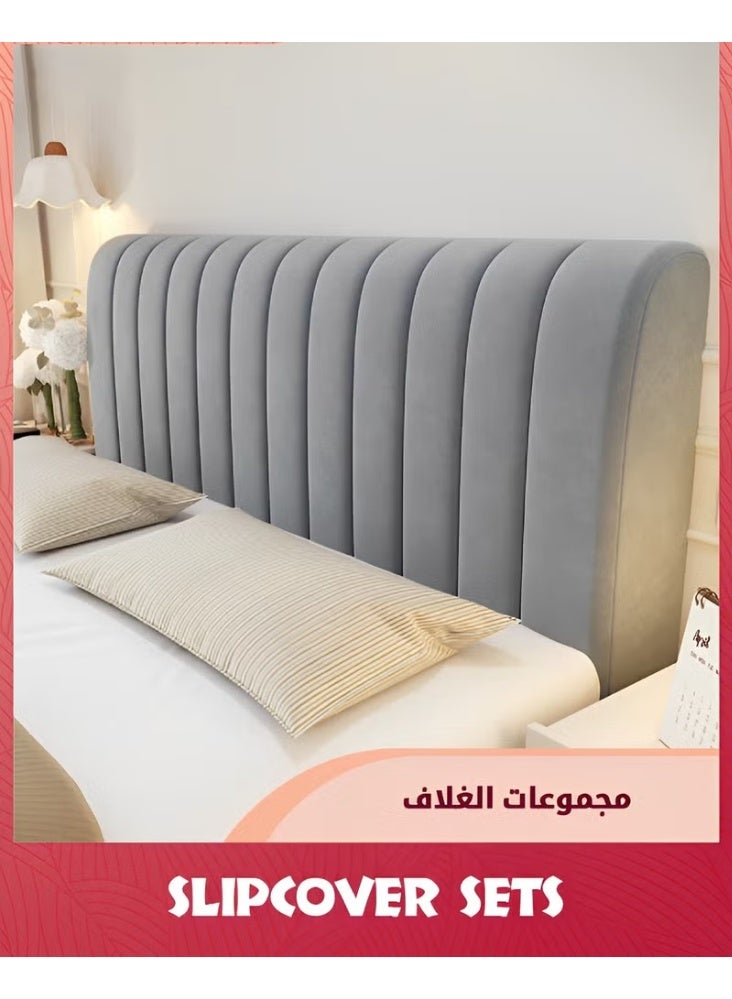 EETU Headboard Covers,Stretch Bed Headboard Slipcover,Small Square Dustproof Protector Cover,Upholstered Headboard For Queen Size Bed,180CM - Image 1