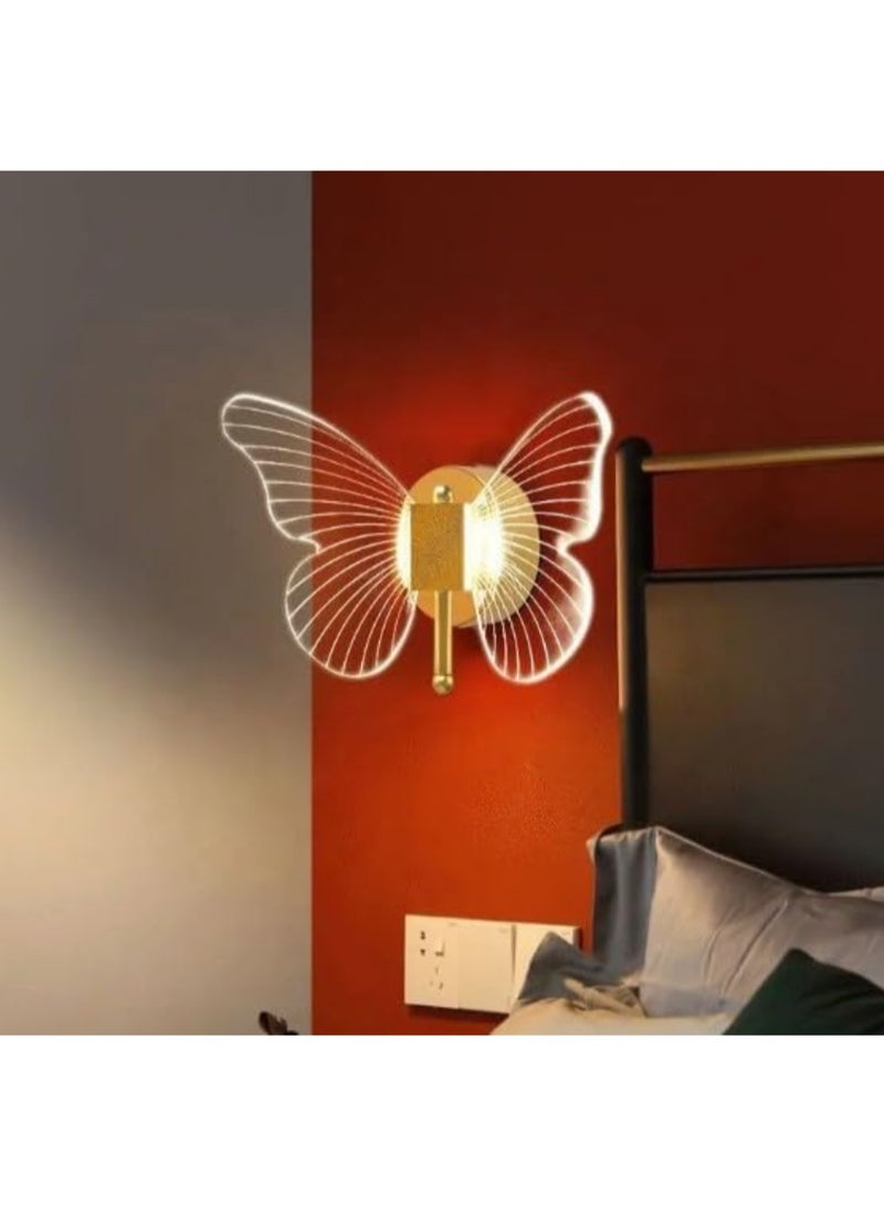 أبليك جداري LED بتصميم فراشة مضيئة – إضاءة عصرية لغرف النوم والديكور - Image 4
