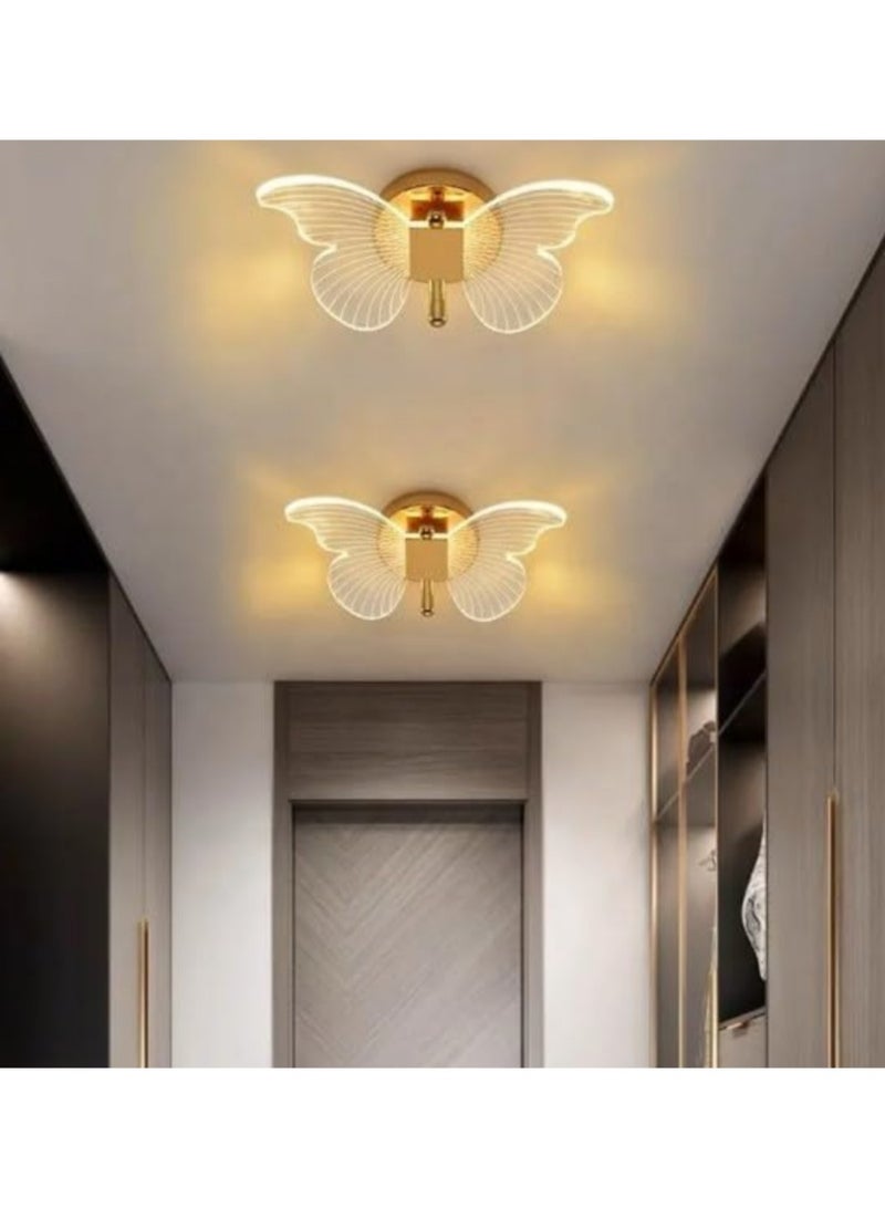 أبليك جداري LED بتصميم فراشة مضيئة – إضاءة عصرية لغرف النوم والديكور - Image 2