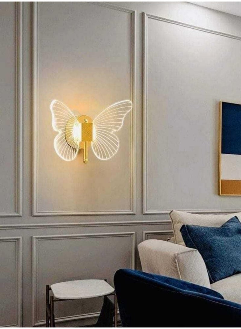 أبليك جداري LED بتصميم فراشة مضيئة – إضاءة عصرية لغرف النوم والديكور - Image 5