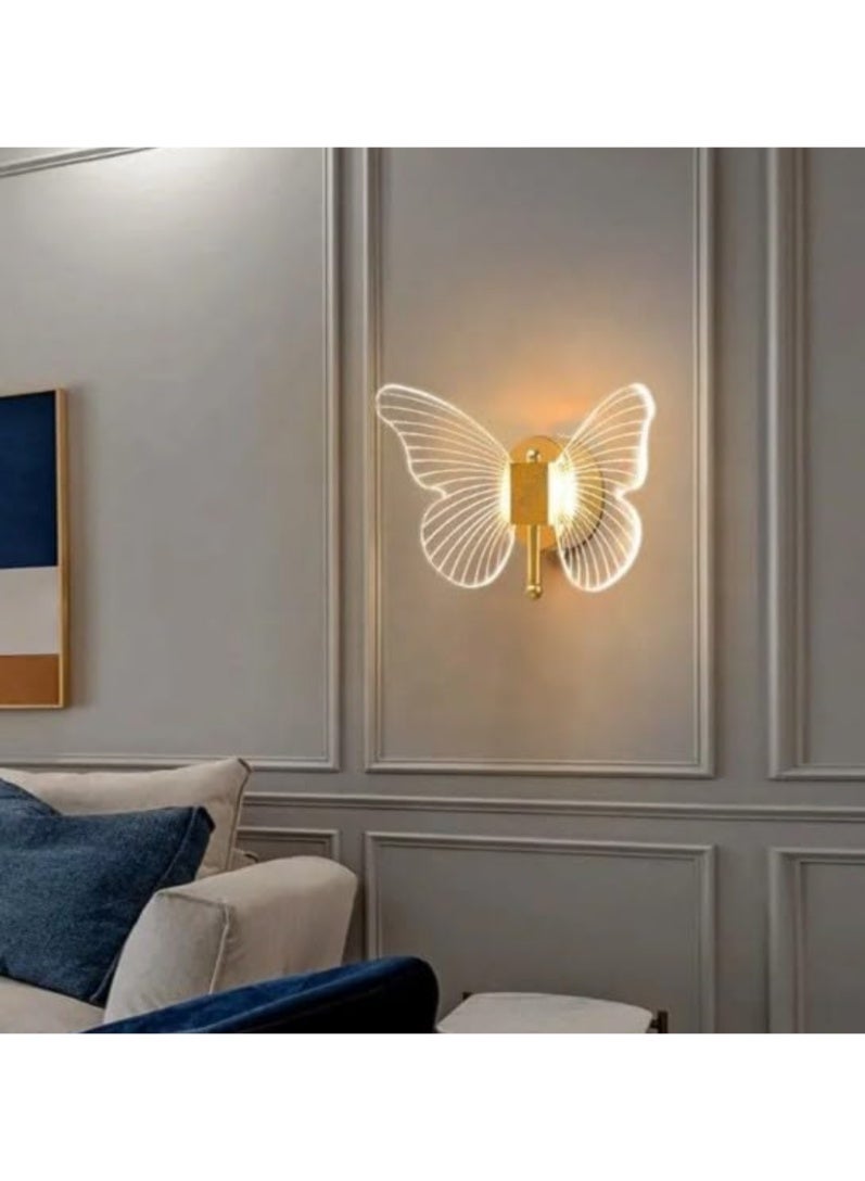 أبليك جداري LED بتصميم فراشة مضيئة – إضاءة عصرية لغرف النوم والديكور - Image 3