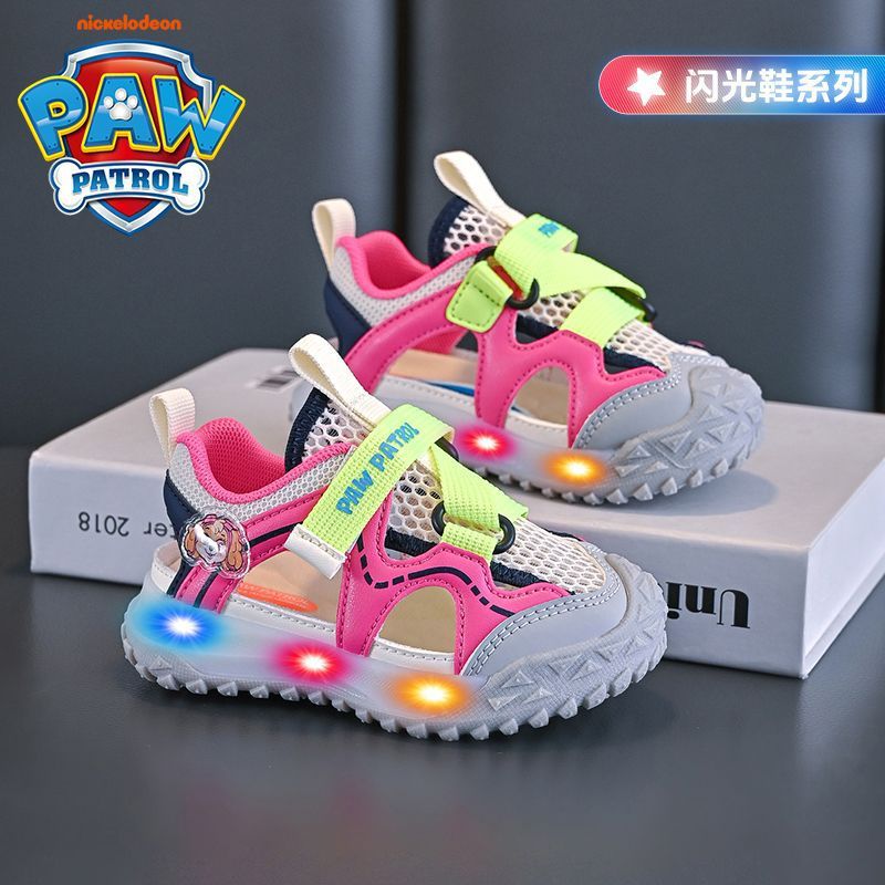 Wang Wang Team Children'S Shoes 2025 Chinese Style Baotou Sports Boys And Girls Non-Slip Stain-Resistant Flash Sandals - Image 4
