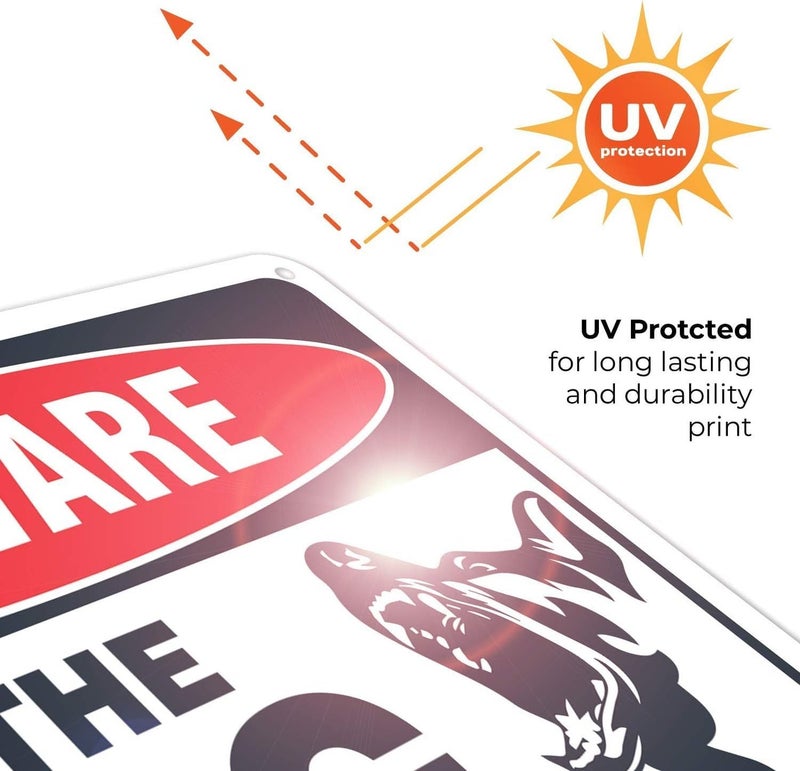 ARS Beware of Dog (2 Pack), Rust Free 0.40 Aluminum, Fade Resistant, Easy Mounting, Indoor/Outdoor Use -(Available Size) - Image 5