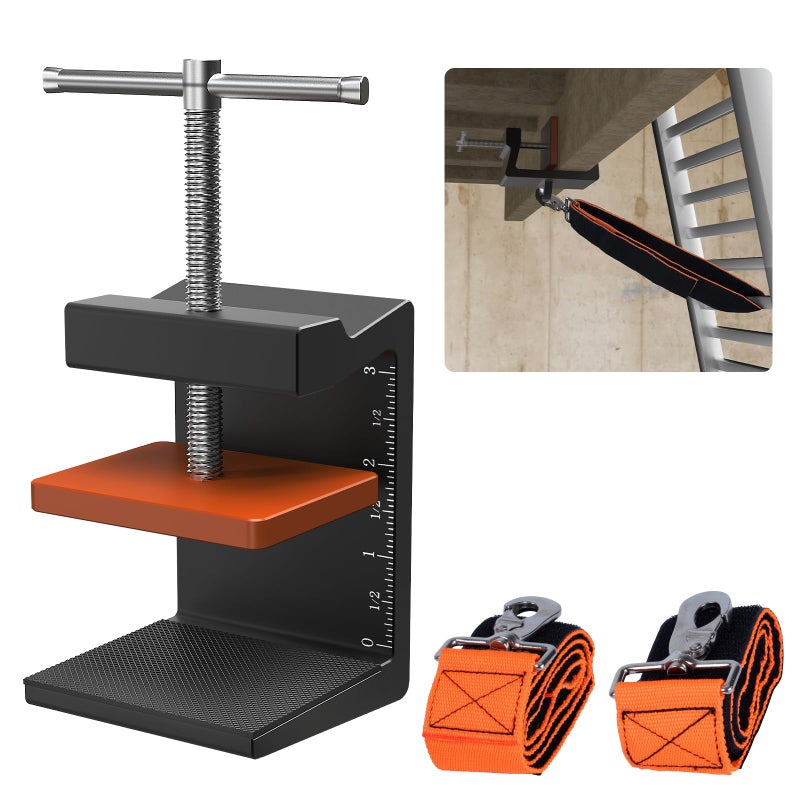 Ladder Stability Anchor Ultimate Ladder Safety Kit Ladder Guard Fall Protection Anchor AntiSlip Ladders Anchor Clamp Roof with Rack Straps
