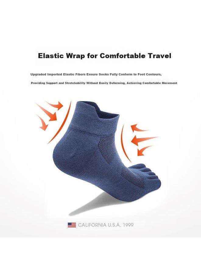Tfo Dupont Coolmax Five-toe Socks Quick-dry Toe-separated Sports Outdoor Hiking Socks 2902507 Navy Blue L - Image 5