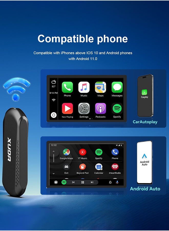 Xuda - Android 14 Wireless Carplay/Android Auto 3in1 2+16GB Support Netflix Youtube Wireless Carplay Suitable For 99% Of Cars With Wired Carplay - Image 1