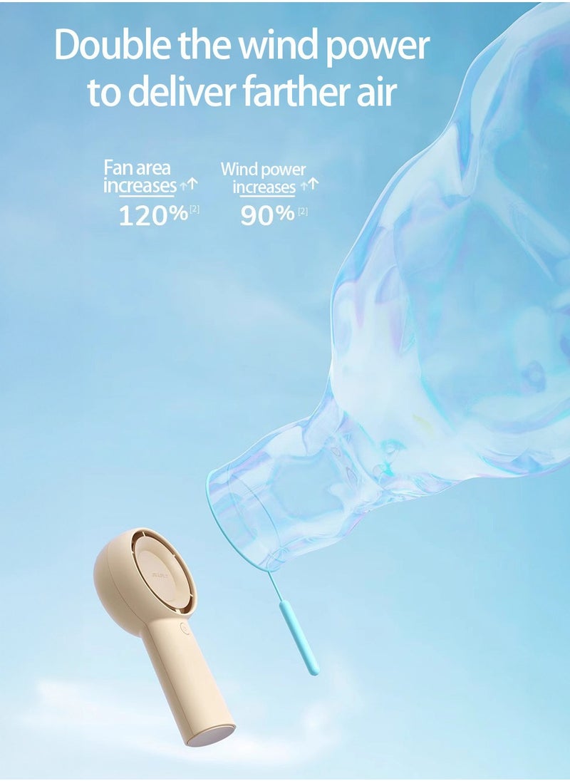 JISULIFE - JISULIFE handheld turbo fan [16 hours maximum cooling time] Mini portable handheld fan,4000mAh USB rechargeable Mini fan,5 speeds,suitable for travel/home/office/shopping - Image 1