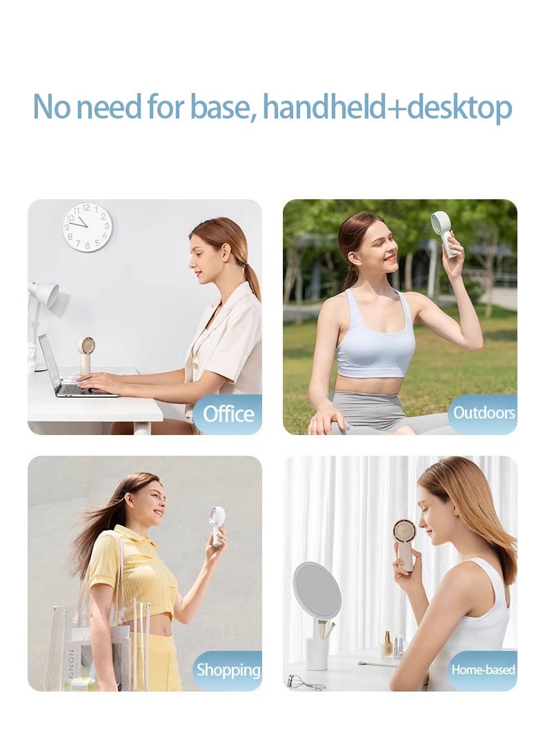 JISULIFE - JISULIFE handheld turbo fan [16 hours maximum cooling time] Mini portable handheld fan,4000mAh USB rechargeable Mini fan,5 speeds,suitable for travel/home/office/shopping - Image 1