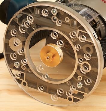 JASPER PRECISION TOOLS Jasper Tools Model 575 Base Plate Adapter for Plunge Routers | Allows for Perfect and Accurate Circles Cutting, Allows for Easy attaching of Guiding Stencils, (Transparent) - Image 2