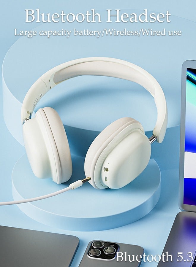 DUNISO Bluetooth Headphones Over Ear Wireless Headphones with Detachable Microphone HiFi Stereo Foldable Lightweight Headset, Deep Bass for Home Office Cellphone PC - Image 1