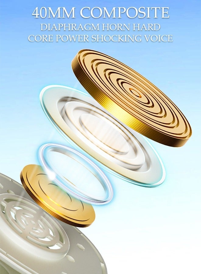 DUNISO Bluetooth Headphones Over Ear Wireless Headphones with Detachable Microphone HiFi Stereo Foldable Lightweight Headset, Deep Bass for Home Office Cellphone PC - Image 5