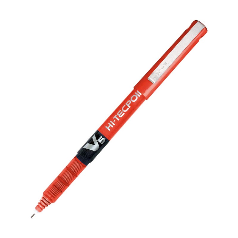 PILOT Hi-Tecpoint V5 Pen, Red (Pack of 12) - Image 3