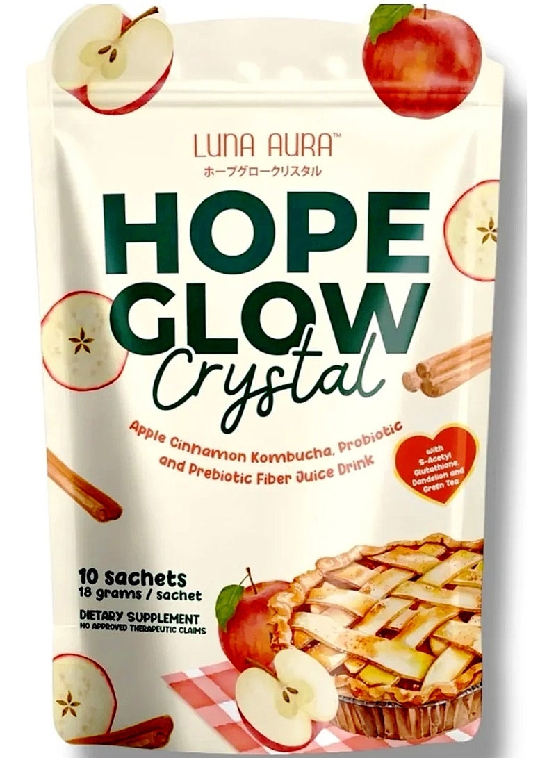 لونا أورا مشروب عصير لونا أورا هوب جلو مع تفاح كريستالي، قرفة، كومبوتشا، ألياف بريبايوتيك (١٠ أكياس) - Image 1