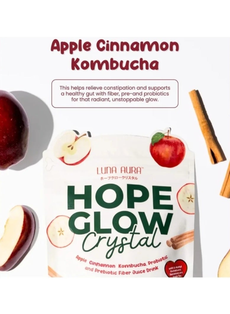 لونا أورا مشروب عصير لونا أورا هوب جلو مع تفاح كريستالي، قرفة، كومبوتشا، ألياف بريبايوتيك (١٠ أكياس) - Image 3