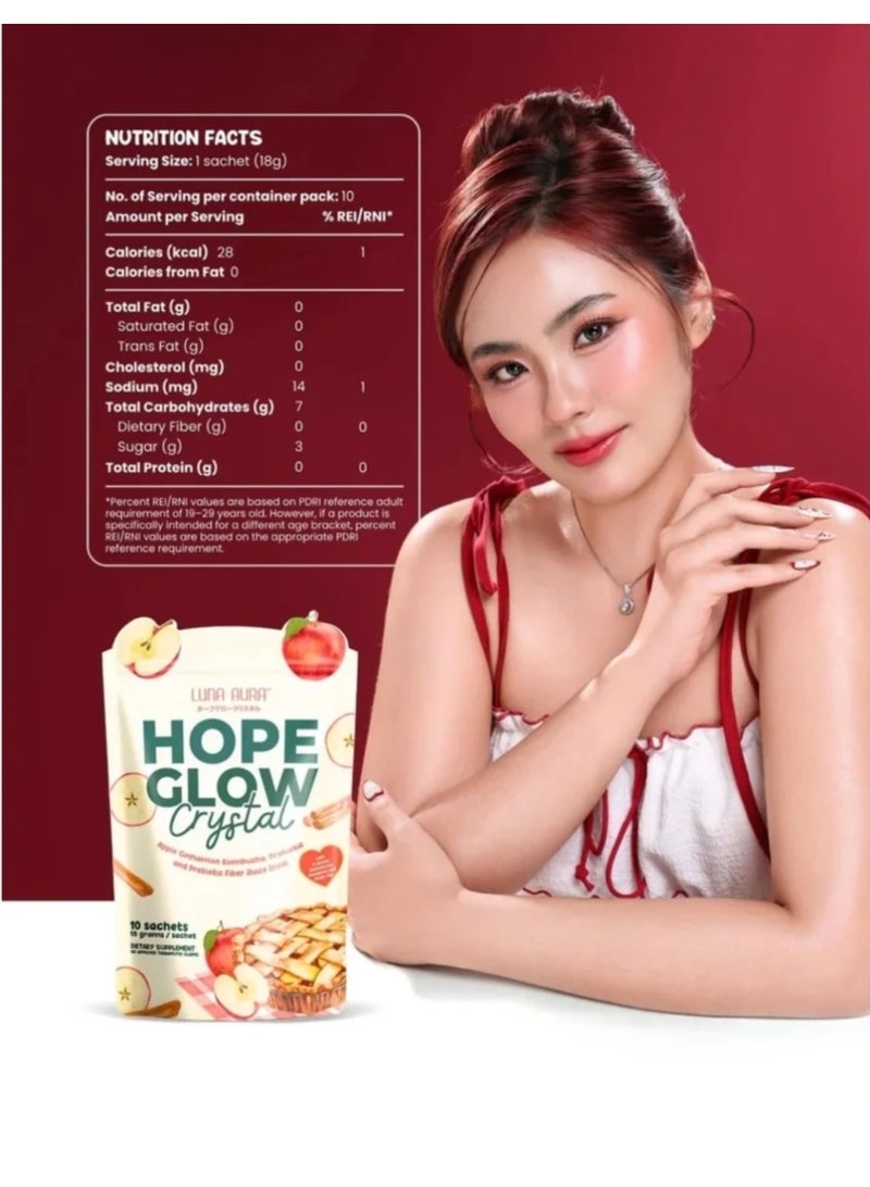 لونا أورا مشروب عصير لونا أورا هوب جلو مع تفاح كريستالي، قرفة، كومبوتشا، ألياف بريبايوتيك (١٠ أكياس) - Image 4