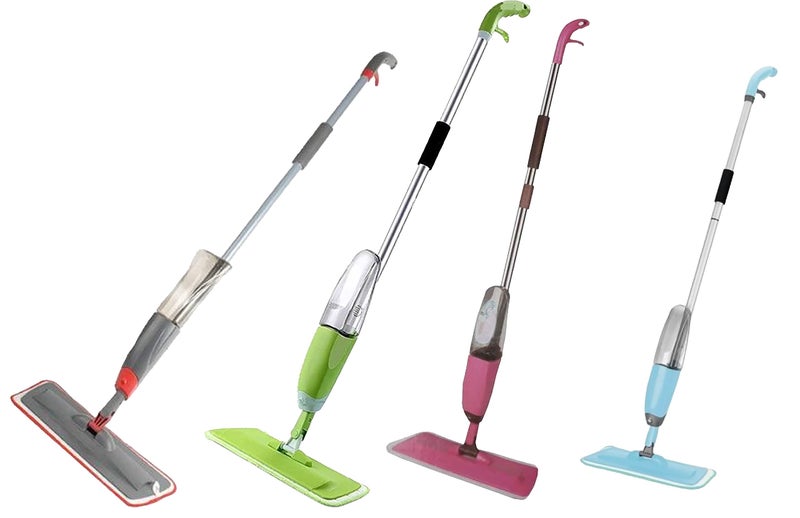 Healthy spray mop with microfibre cleaning pad, Assorted color