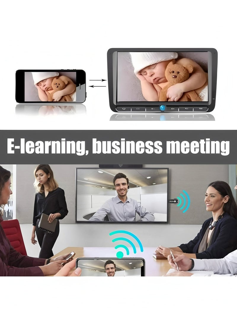 إني كاست جهاز استقبال شاشة واي فاي M2 Plus، محول عرض HDMI لاسلكي بدقة 4K، جهاز استقبال انعكاس شاشة الهاتف المحمول بدقة 1080 بكسل، لأجهزة Android/Mac/iOS Windows - Image 3