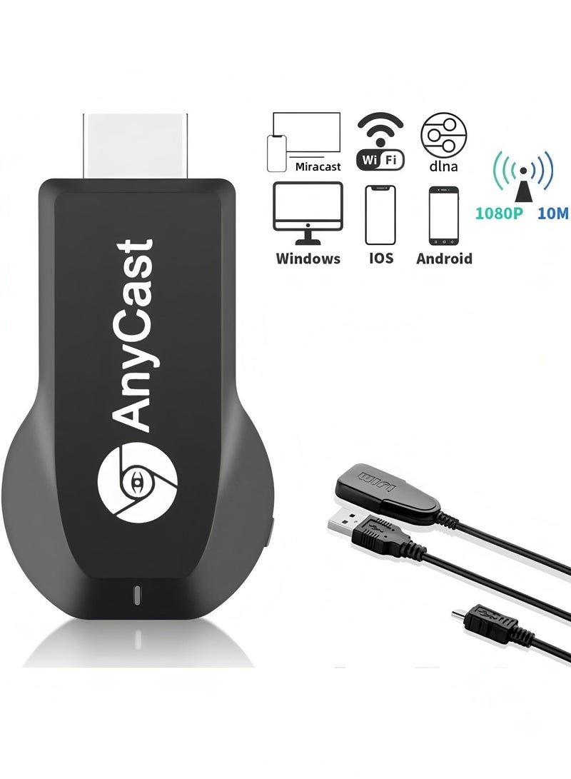 إني كاست جهاز استقبال شاشة واي فاي M2 Plus، محول عرض HDMI لاسلكي بدقة 4K، جهاز استقبال انعكاس شاشة الهاتف المحمول بدقة 1080 بكسل، لأجهزة Android/Mac/iOS Windows - Image 4