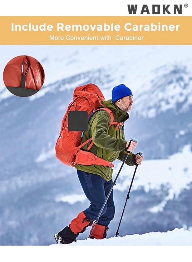 WAOKN Travel Laundry bags, 2 Pack Dirty Laundry Travel Bag, Foldable Dirty Clothes Bag for Traveling, Washable and Small Laundry Bag with Handles for Suitcase, Gym, Camping, Black+Grey - Image 5