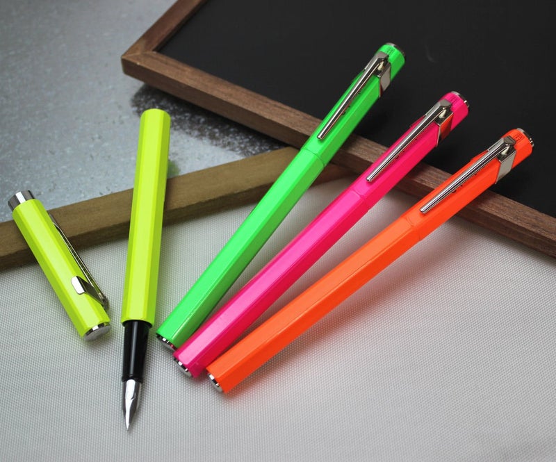 Caran d'Ache EF Fountain Pen, Extra Fine Point, 849 0842-030, Fluorescent Orange, Dual Use, Genuine Imported - Image 5