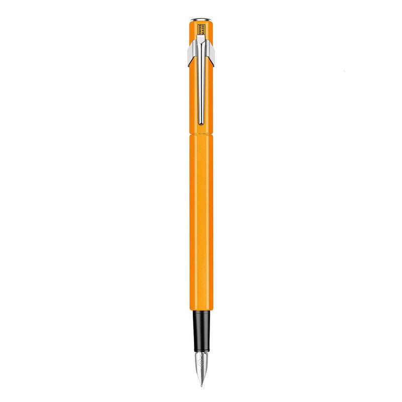 Caran d'Ache EF Fountain Pen, Extra Fine Point, 849 0842-030, Fluorescent Orange, Dual Use, Genuine Imported - Image 3