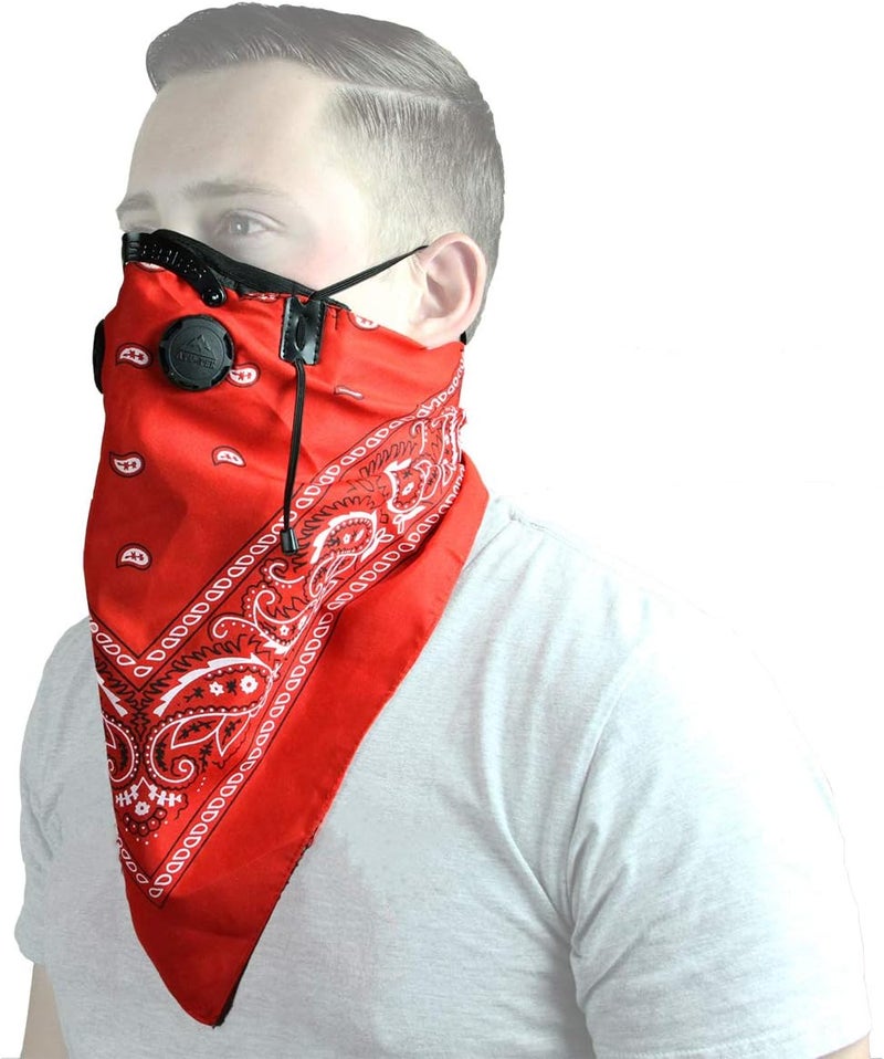 ATV Tek Red Pro Series Bandana Dust Mask - Image 3