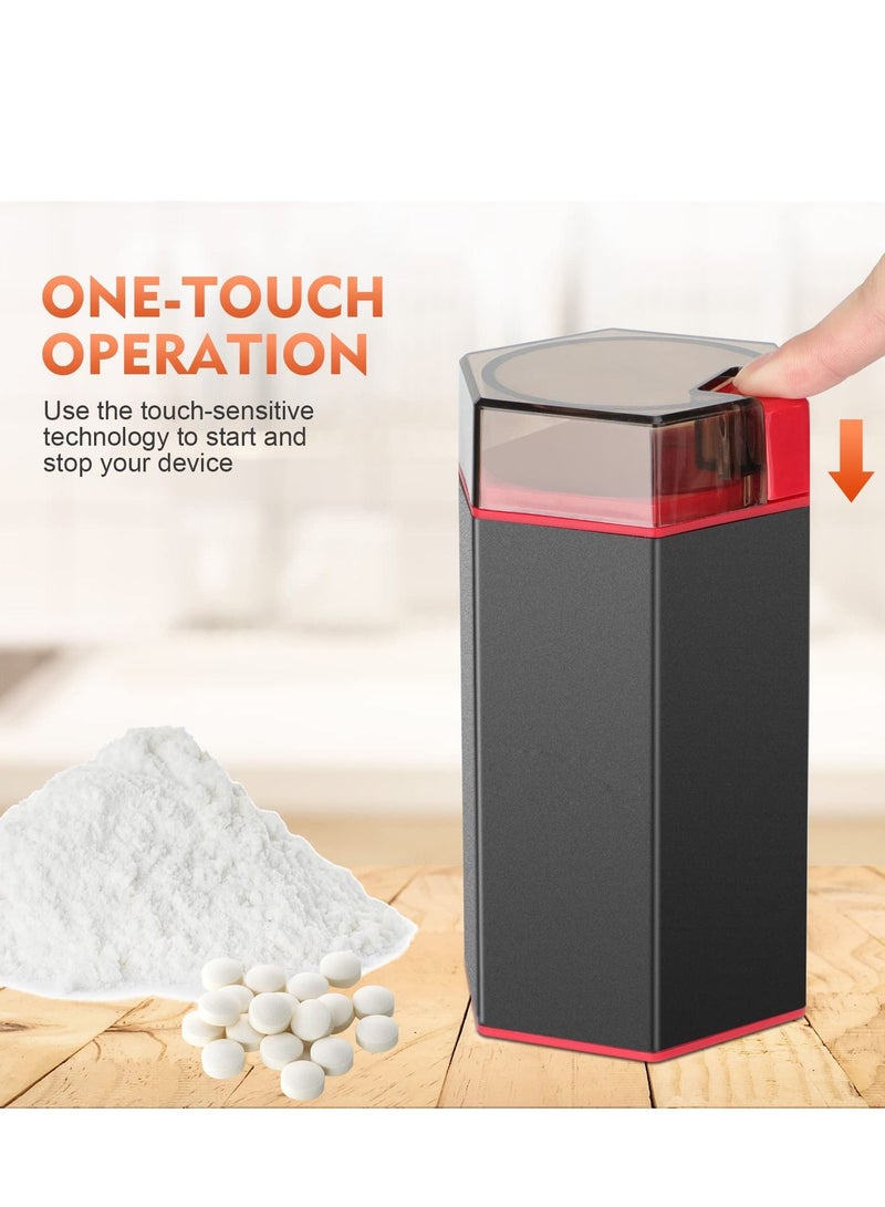 Excefore Powder Grinder, Electric Removable Adjustable Stainless Steel Blades Strong Grinder for Coffee, Spice, Vitamin Tablets, Pills - Image 4