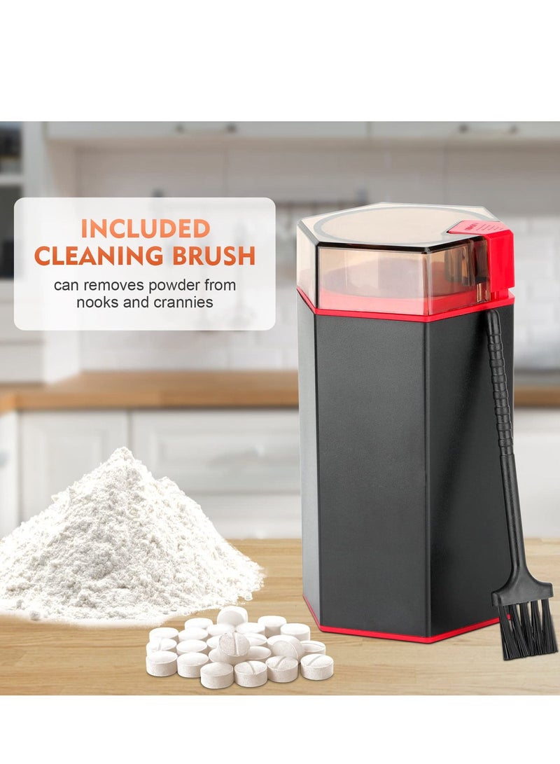 Excefore Powder Grinder, Electric Removable Adjustable Stainless Steel Blades Strong Grinder for Coffee, Spice, Vitamin Tablets, Pills - Image 3