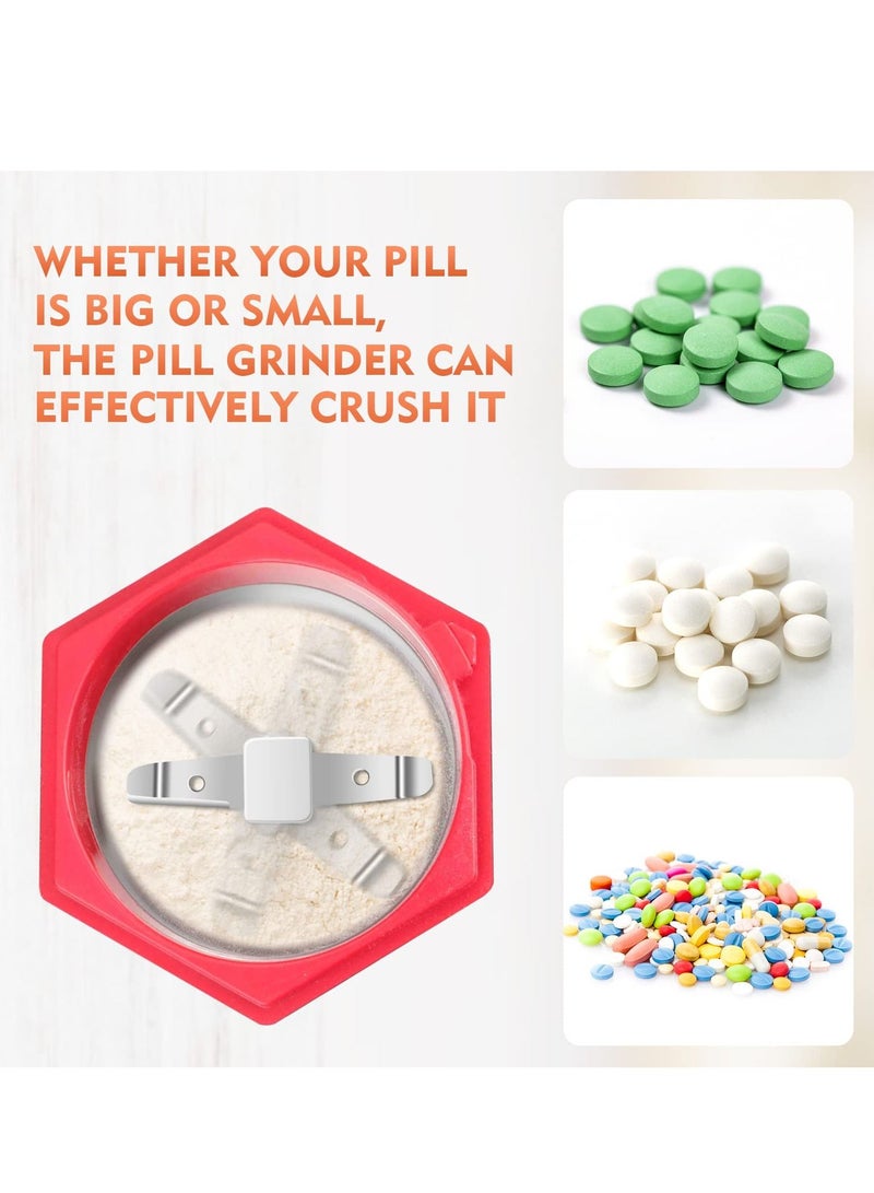 Excefore Powder Grinder, Electric Removable Adjustable Stainless Steel Blades Strong Grinder for Coffee, Spice, Vitamin Tablets, Pills - Image 5