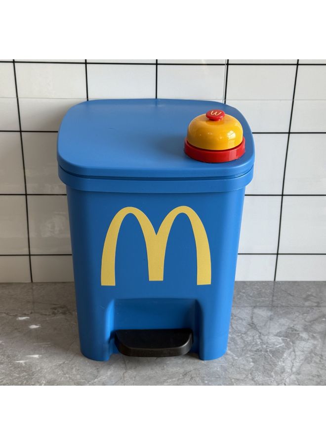 Creative DIY Cartoon Trash Bin with Stickers - Large Capacity Foot Pedal Design for Living Room, Bedroom & Home Décor, Durable Plastic Waste Container 